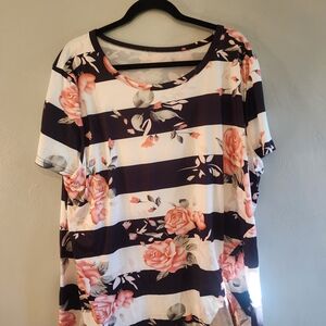 3 For 15$! Floral Striped Women's Top